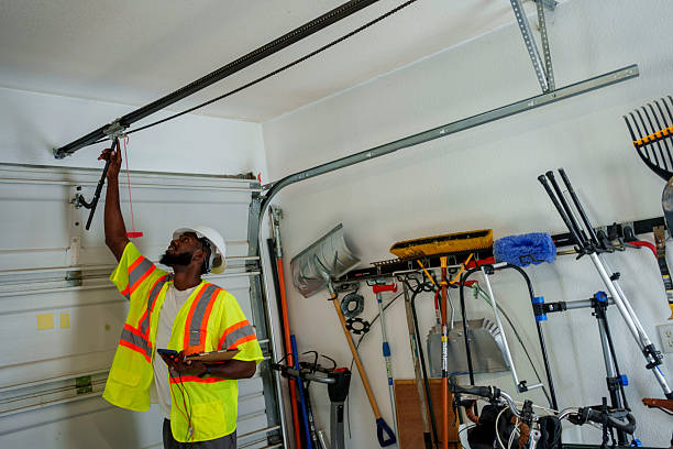 Professional Garage Door Maintenance technician working in West Loch Estate, HI